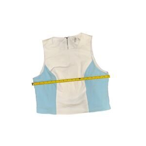 Blue And Wite High Neck Top